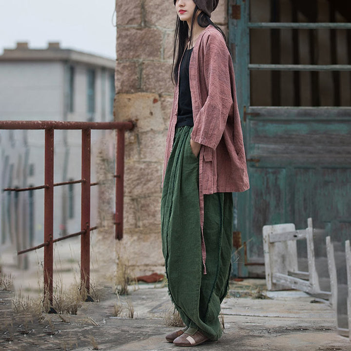 Cappotto con lacci e tie-dye con Buddha Stones , meditazione zen, giacca aperta sul davanti - image 20