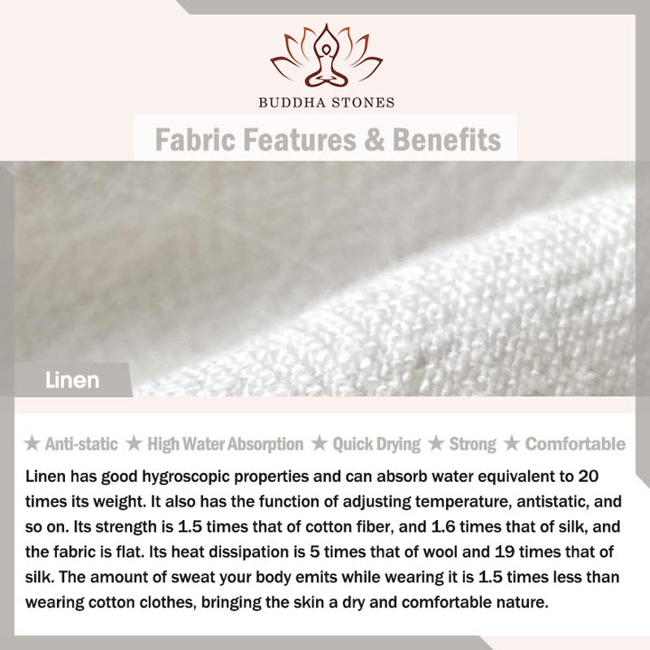 Pantaloni affusolati da uomo in cotone e lino con tasche , Buddha Stones Summer Plain - image 5