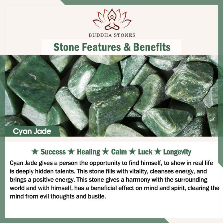 Buddha Stones Braccialetto portafortuna con perline di giada Hetian con motivo in bambù e noccioli di oliva naturali