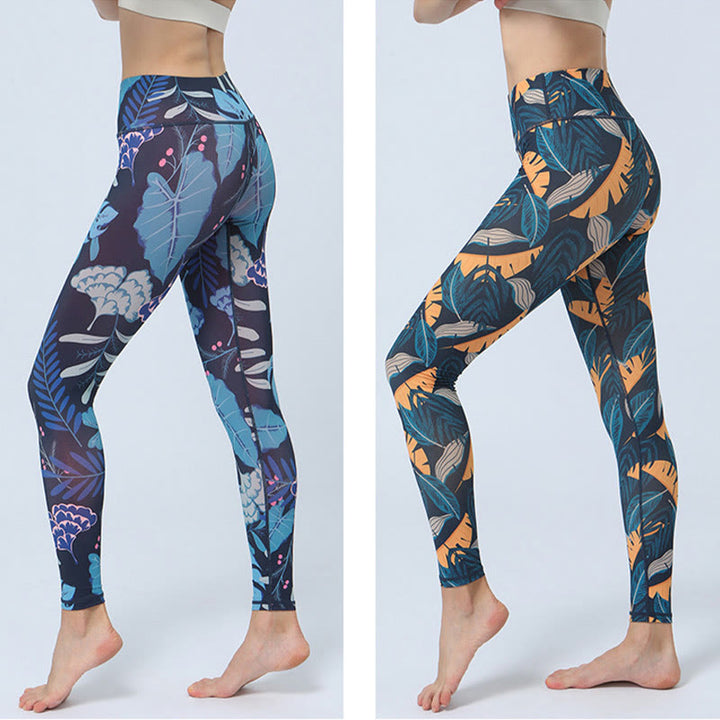 Leggings da yoga a vita alta con stampa Buddha Stones , per fitness e sport, da donna - image 16