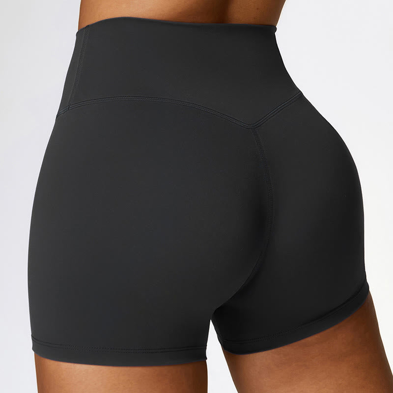 Canotta corta tinta unita Buddha Stones , pantaloncini a vita alta, abbigliamento sportivo per palestra e yoga - image 22