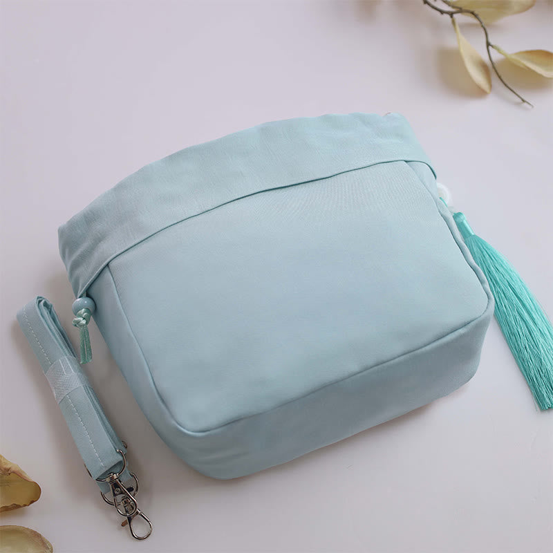 Buddha Stones Suzhou Ricamo Lotus Epiphyllum Magnolia Cotone Lino Tote Borsa A Tracolla Borsa A Mano