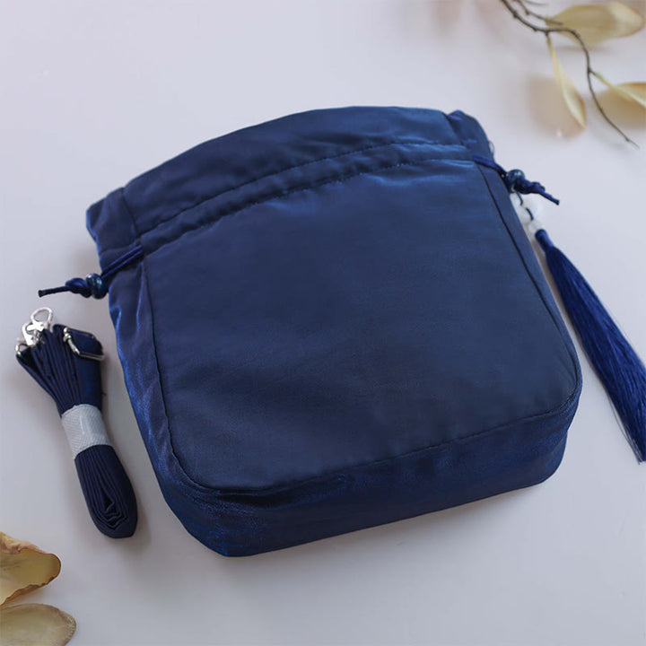 Buddha Stones Suzhou Ricamo Coniglio Loto Epiphyllum Peonia Magnolia Tote Borsa a tracolla Borsa a tracolla Borsa a mano