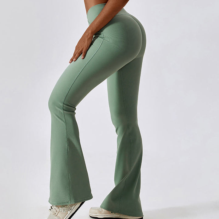 Canotta senza maniche Buddha Stones Crop Pantaloni svasati Sport Fitness Yoga - image 33
