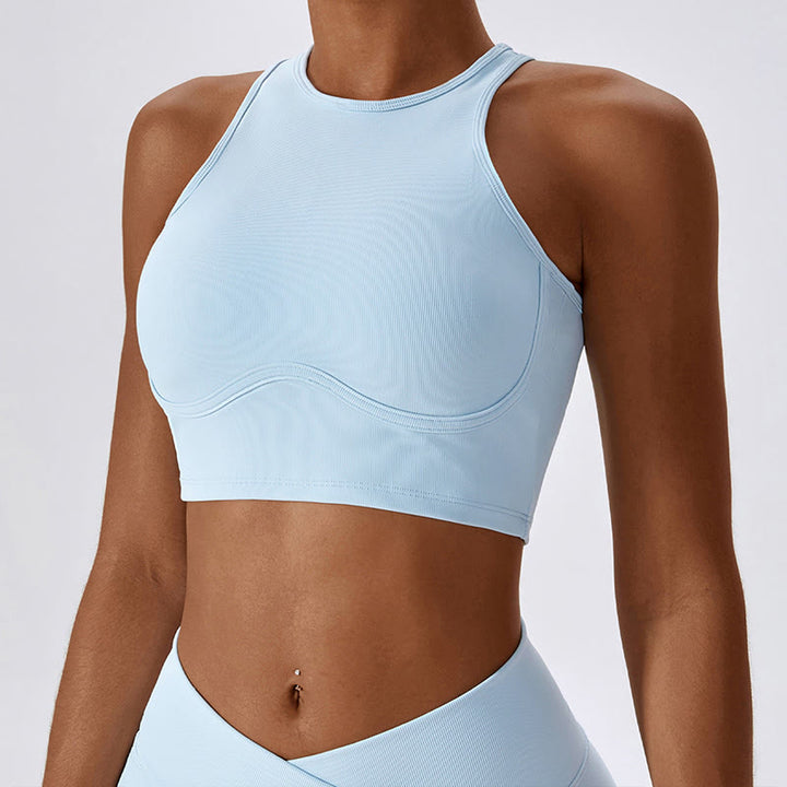 Canotta senza maniche Buddha Stones Crop Pantaloni svasati Sport Fitness Yoga - image 37