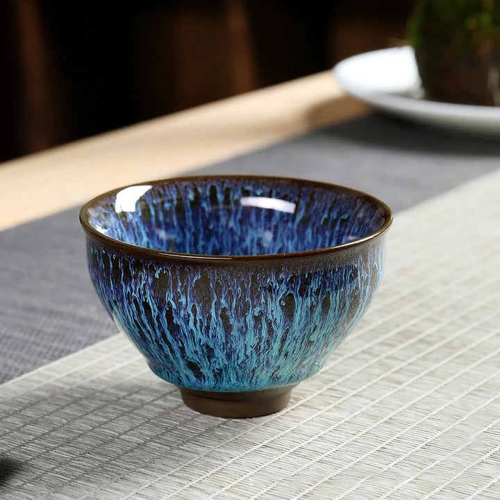 Buddha Stones Tazza da tè in ceramica multicolore Tazza da tè Ocean Wave