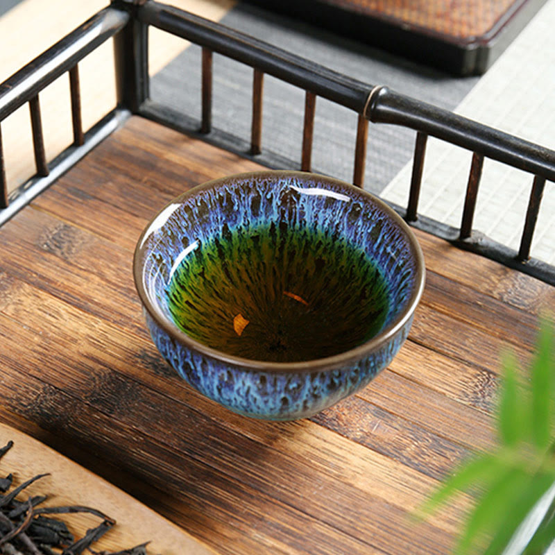 Buddha Stones Tazza da tè in ceramica multicolore Tazza da tè Ocean Wave