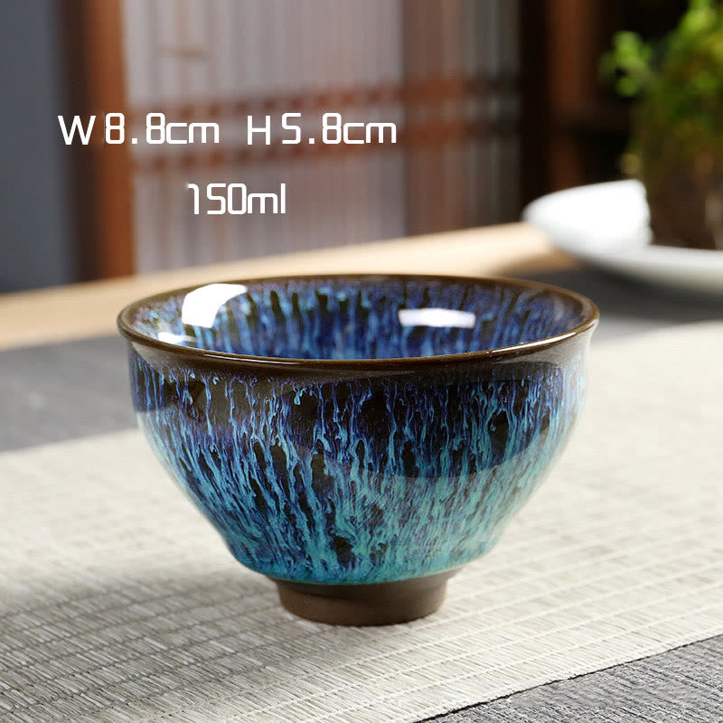 Buddha Stones Tazza da tè in ceramica multicolore Tazza da tè Ocean Wave