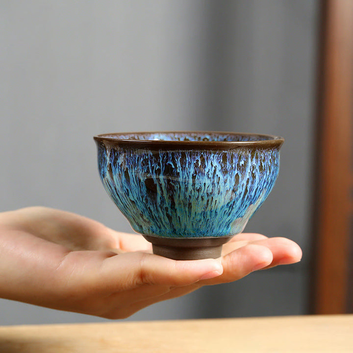 Buddha Stones Tazza da tè in ceramica multicolore Tazza da tè Ocean Wave