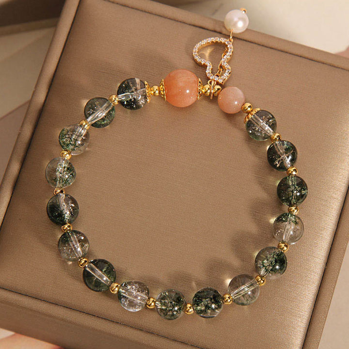 Braccialetto di fiducia con ciondolo zucca fantasma verde Buddha Stones