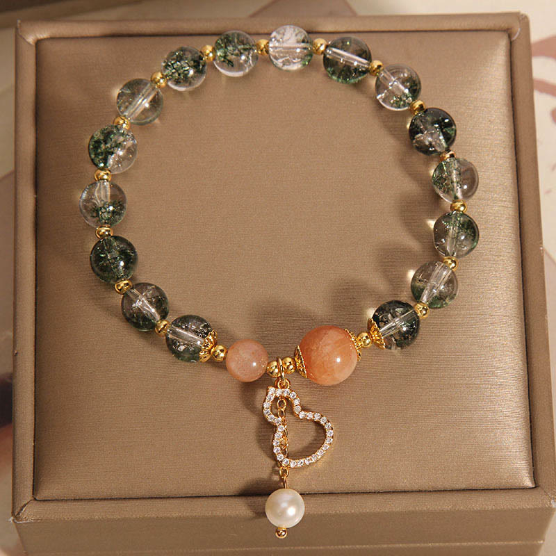 Braccialetto di fiducia con ciondolo zucca fantasma verde Buddha Stones