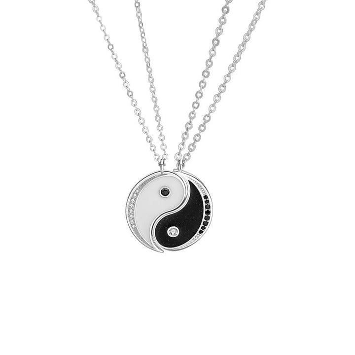 Collana pendente con simbolo Yin Yang in argento sterling 925 con Buddha Stones ciondolo armonioso - image 4