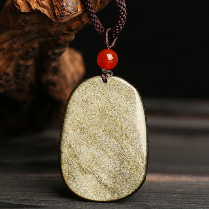 Collana con ciondolo a forma di drago in ossidiana con Buddha Stones motivo a drago - image 5