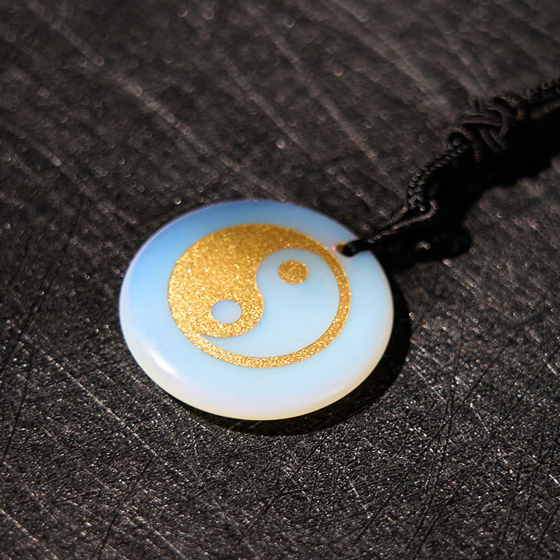 Buddha Stones Vari cristalli Ametista Occhio di tigre Avventurina verde Yin Yang Collana pendente spirituale