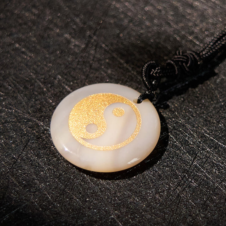 Buddha Stones Vari cristalli Ametista Occhio di tigre Avventurina verde Yin Yang Collana pendente spirituale
