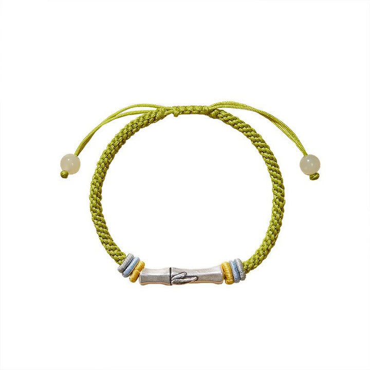 Bracciale Buddha Stones 999 Sterling Silver Red String Bamboo Enlightenment - image 11