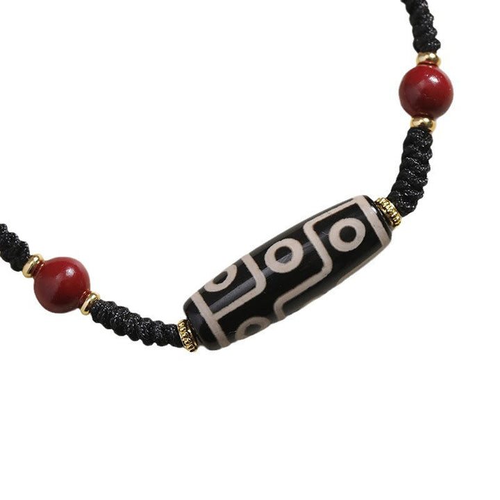 Braccialetto di protezione con perline Dzi a nove occhi tibetane fatte a mano Buddha Stones