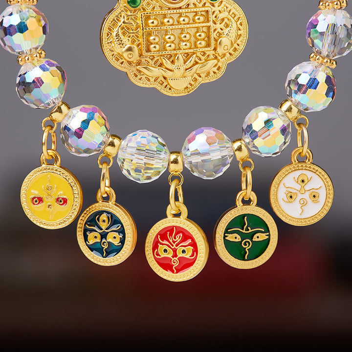 Buddha Stones Pesce Koi Fortunato Cinque Dei della Ricchezza Prosperità Decorazione Appesa