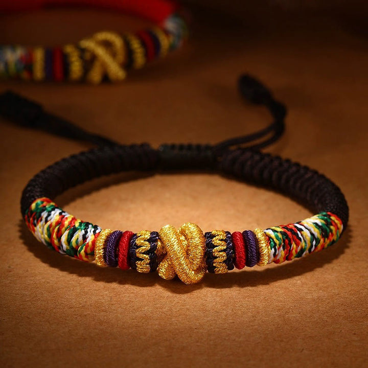 Braccialetto della fede con nodo di King Kong in argento sterling 925 con Buddha Stones Om Mani Padme Hum - Marrone (circonferenza del polso: 14-21 cm) - Stile regolare - image 19