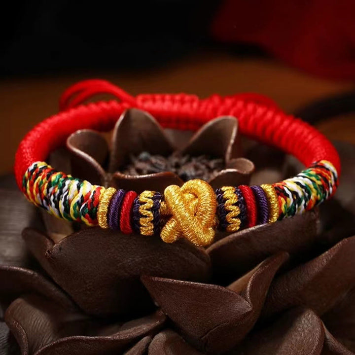 Braccialetto della fede con nodo di King Kong in argento sterling 925 con Buddha Stones Om Mani Padme Hum - image 9