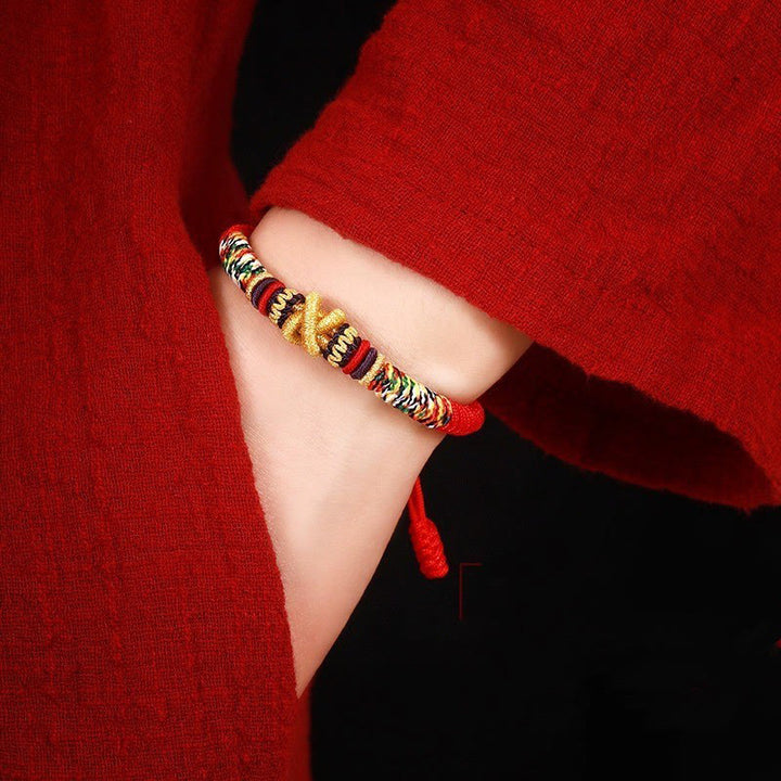 Braccialetto della fede con nodo di King Kong in argento sterling 925 con Buddha Stones Om Mani Padme Hum - image 15