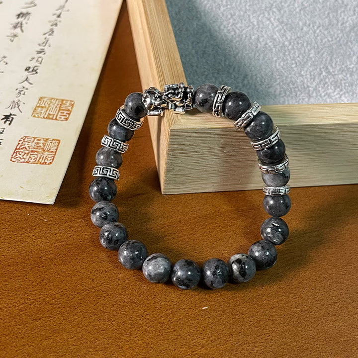 Braccialetto Buddha Stones Black Glitter Stone PiXiu Power