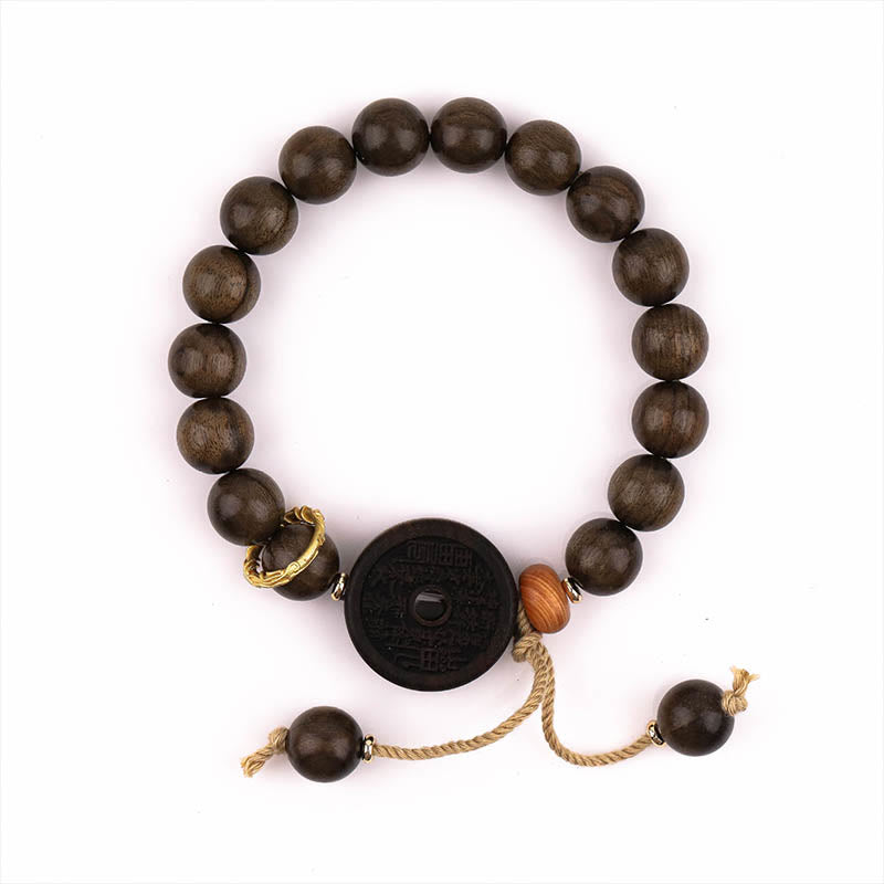 Braccialetto Buddha Stones Ebony Wood Mountain Ghosts Spendi Soldi Equilibrio