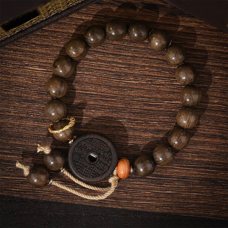 Braccialetto Buddha Stones Ebony Wood Mountain Ghosts Spendi Soldi Equilibrio