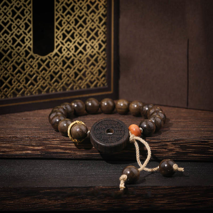 Braccialetto Buddha Stones Ebony Wood Mountain Ghosts Spendi Soldi Equilibrio