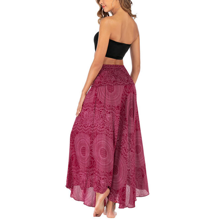 Buddha Stones Due stili indossano Boho Compass Rose Flower Skirt Dress - image 27