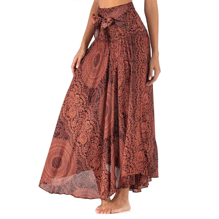 Buddha Stones Due stili indossano Boho Compass Rose Flower Skirt Dress - Salmone Scuro - US4， UK/AU8，EU36-44 (F) - image 32