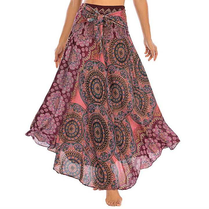 Abito con gonna allacciata con fiori mandala bohémien in due stili Buddha Stones - Salmone chiaro - US4， UK/AU8，EU36-44 (F) - image 20