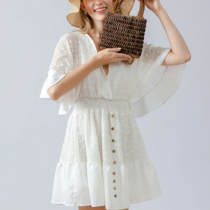 Borsa a mano con perline di legno intrecciate a mano Buddha Stones