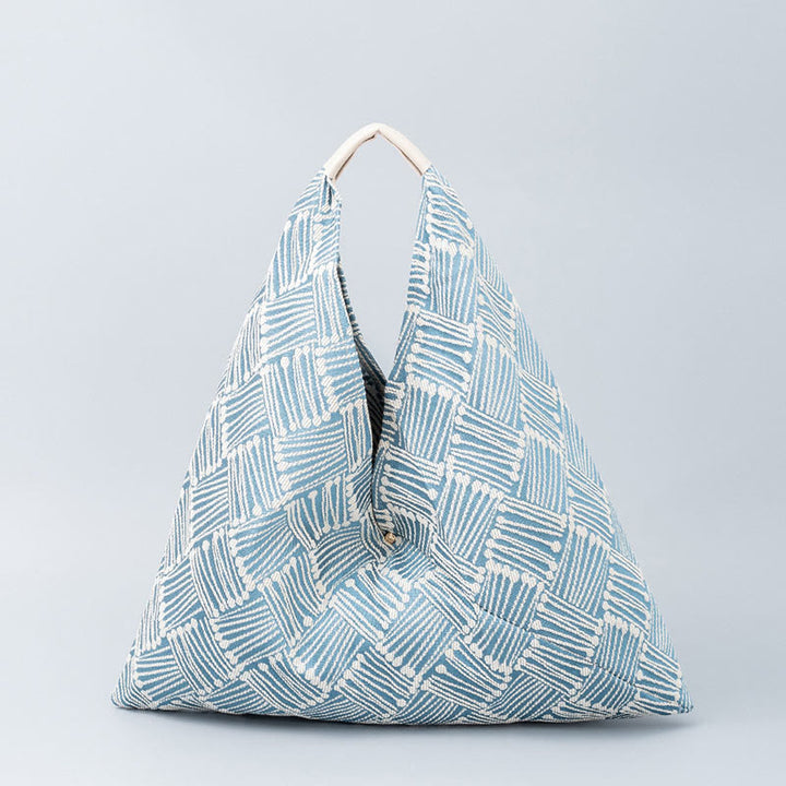 Borsa a tracolla triangolo sottobraccio con stampa a strisce leopardate, motivo : Buddha Stones , geometria, fiori di tigre