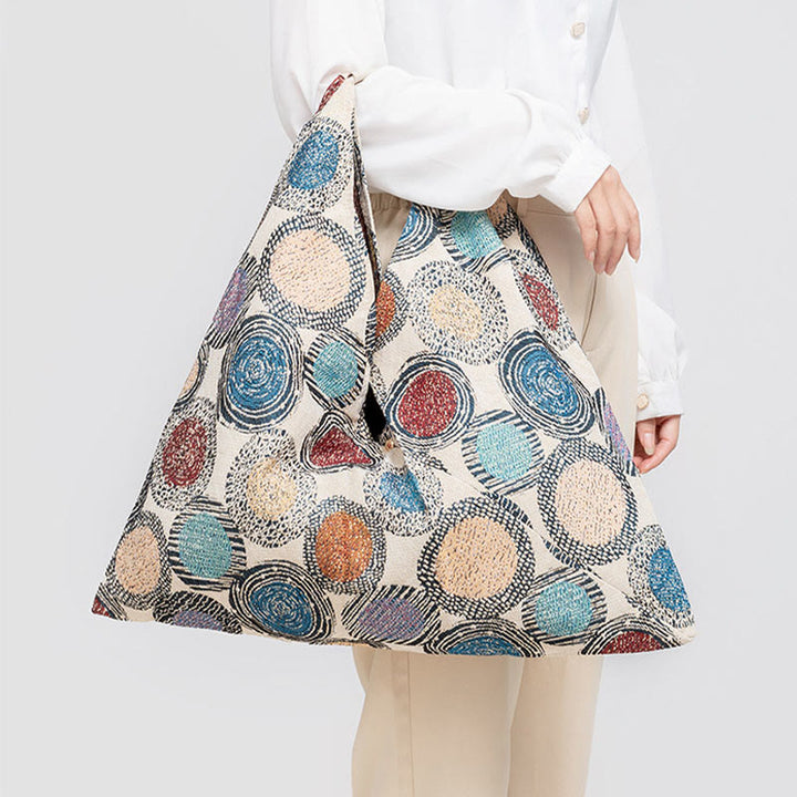 Borsa a tracolla triangolo sottobraccio con stampa a strisce leopardate, motivo : Buddha Stones , geometria, fiori di tigre