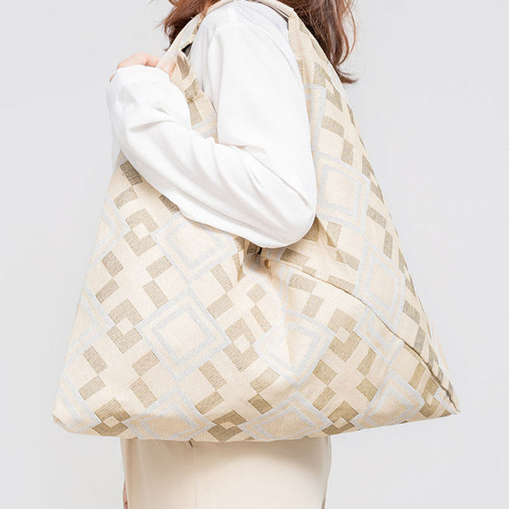 Borsa a tracolla triangolo sottobraccio con stampa a strisce leopardate, motivo : Buddha Stones , geometria, fiori di tigre