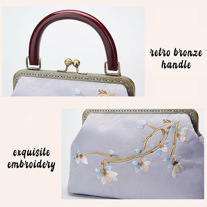Borsa a tracolla con ricamo floreale Buddha Stones