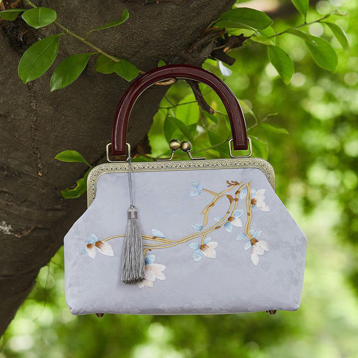 Borsa a tracolla con ricamo floreale Buddha Stones