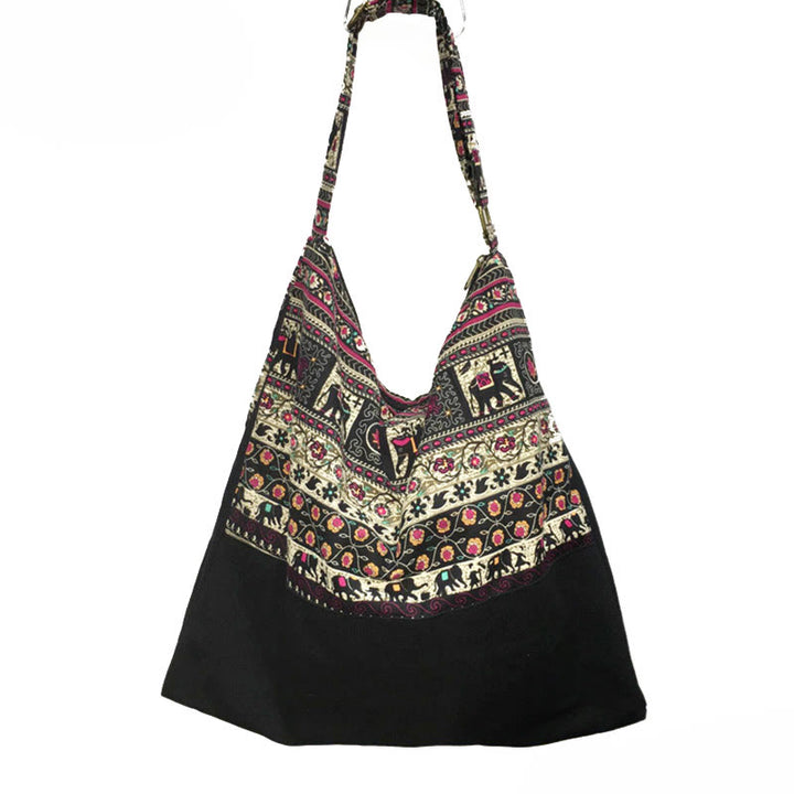 Borsa a tracolla in cotone Buddha Stones