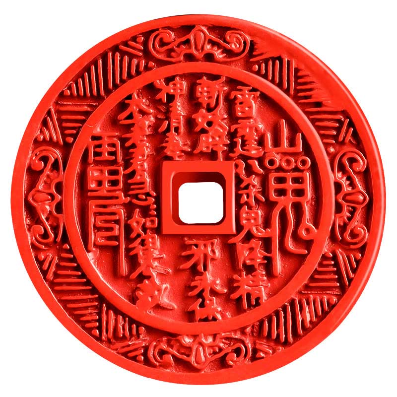 Buddha Stones Cinnabar naturale Fantasmi di montagna Spendere soldi Bagua Design Benedizione Collana Pendente