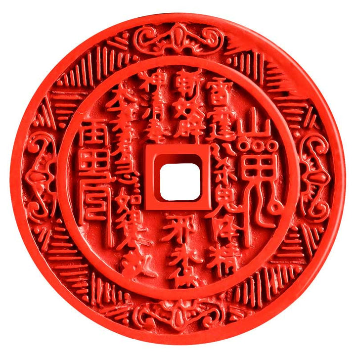 Buddha Stones Cinnabar naturale Fantasmi di montagna Spendere soldi Bagua Design Benedizione Collana Pendente