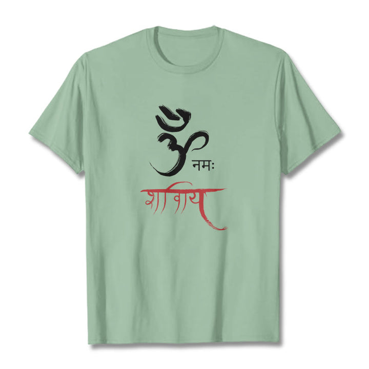 T-shirt Buddha Stones OM NAMAH SHIVAYA Mantra sanscrito - Verde pallido - 2XL - image 16