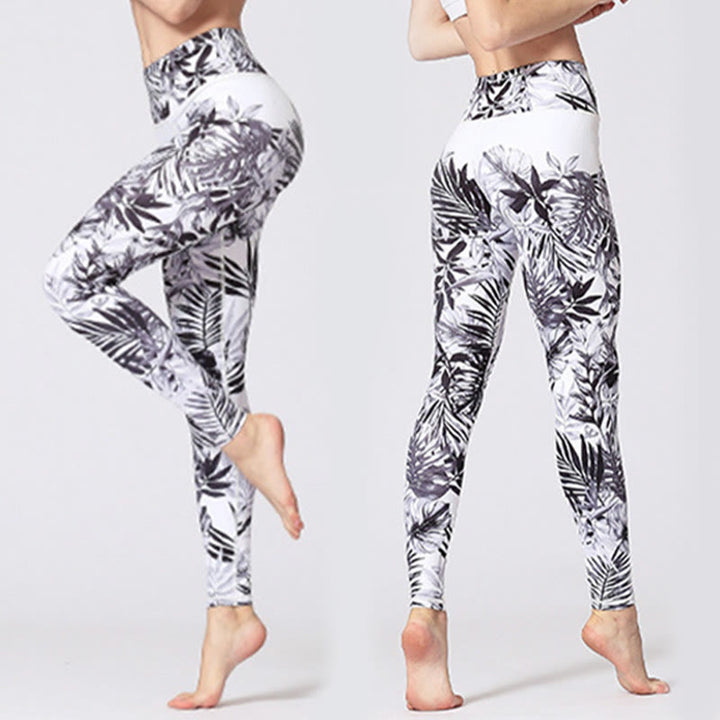 Pantaloni da yoga con stampa Buddha Stones Lines Weeds Sakura Flowers Black Tree, sportivi, fitness, yoga, leggings, pantaloni da yoga da donna - image 36