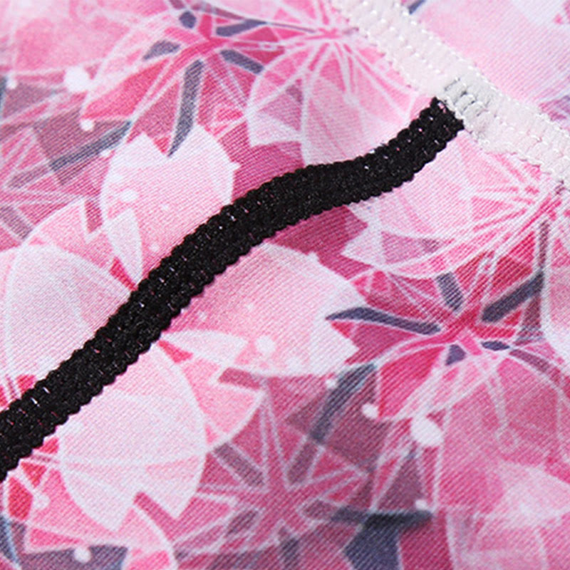 Leggings sportivi da yoga corti da donna con stampa Buddha Stones fiori di ciliegio Sakura Lines, pantaloni capri da yoga. - image 6