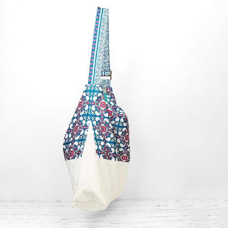Borsa a tracolla in cotone Buddha Stones
