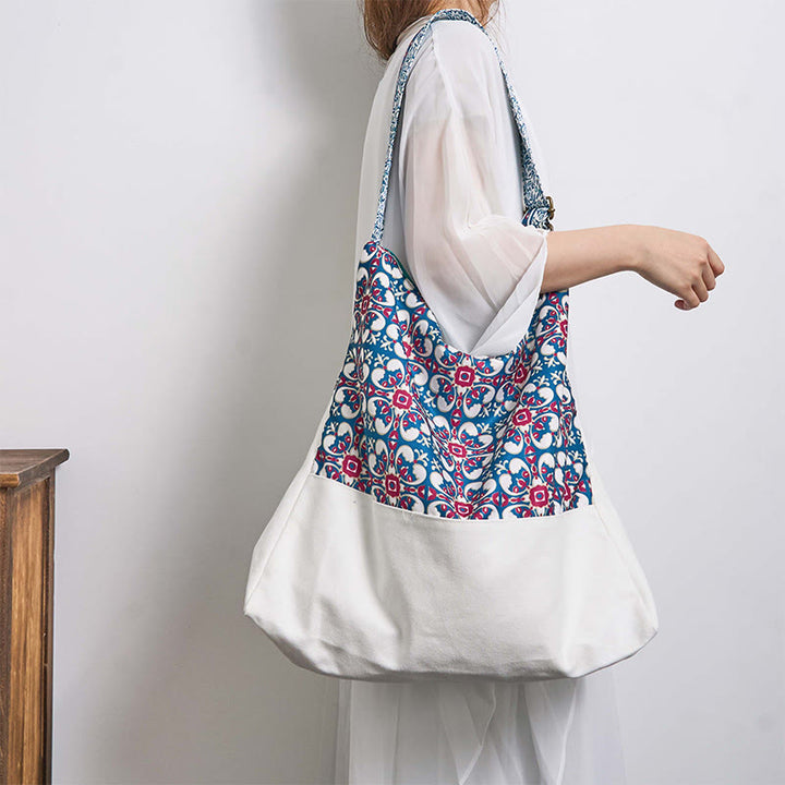 Borsa a tracolla in cotone Buddha Stones