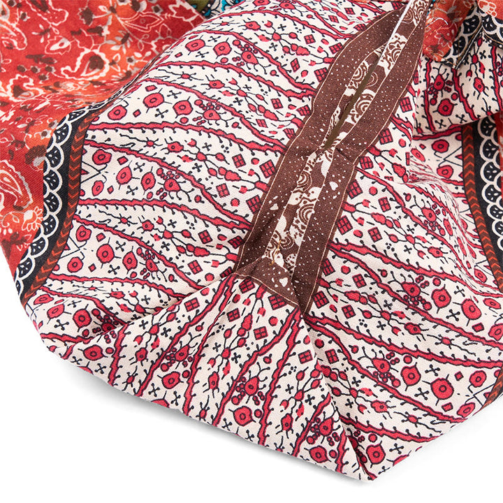 Borsa a tracolla in cotone con motivo a strisce colorate Buddha Stones - image 9
