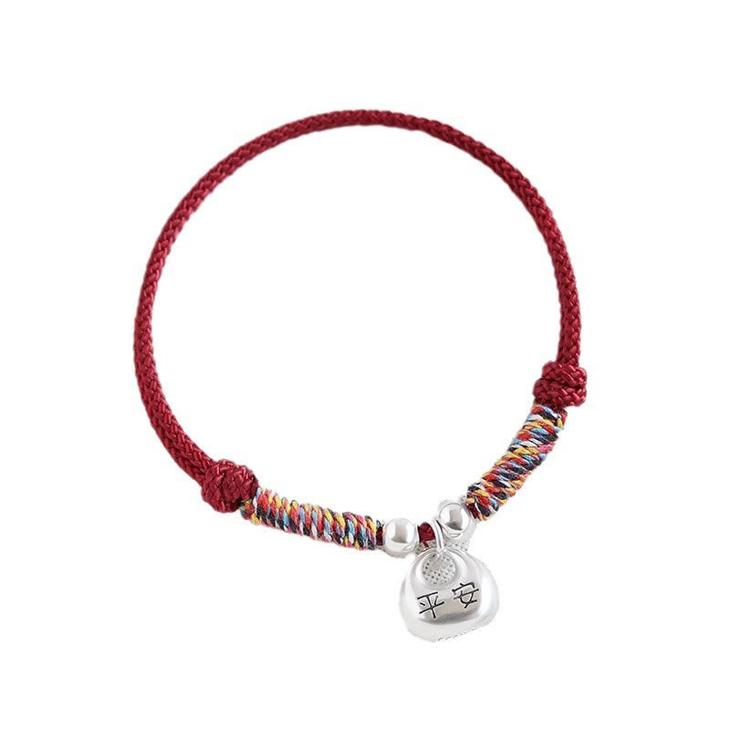 Bracciale intrecciato con carattere Fu in argento sterling 925 fatto a mano con Buddha Stones, sicuro e fortunato - image 12