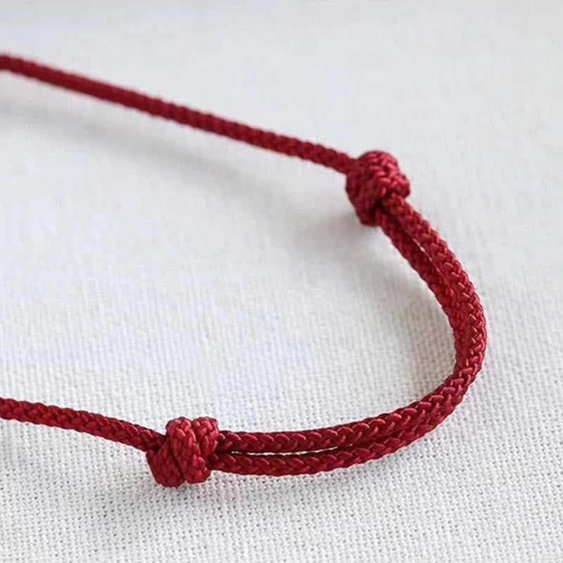 Bracciale intrecciato con carattere Fu in argento sterling 925 fatto a mano con Buddha Stones, sicuro e fortunato - image 10