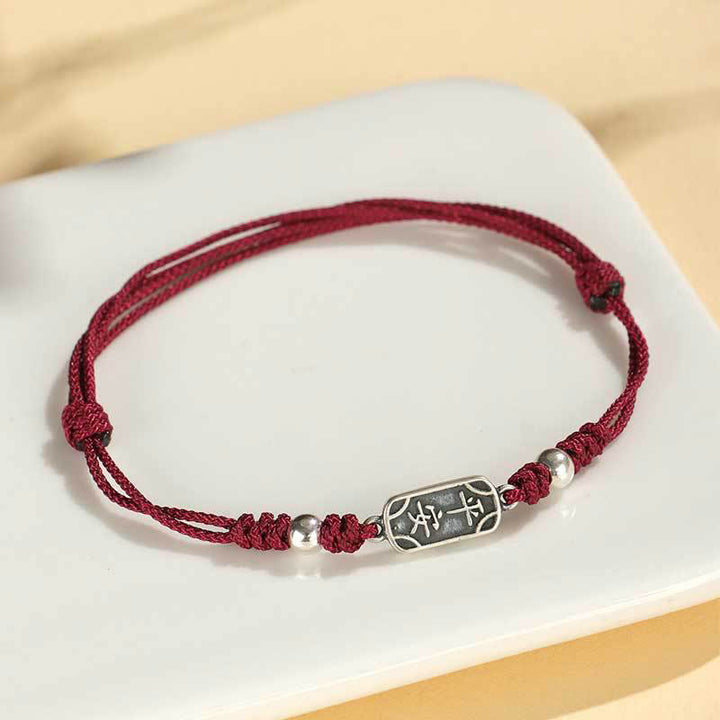 Bracciale intrecciato in argento sterling 925 fatto a mano con Buddha Stones, pace e gioia, protezione sicura e benefica - image 5